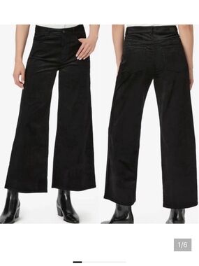 New Paige Harper Wide Leg Black Pants Jeans